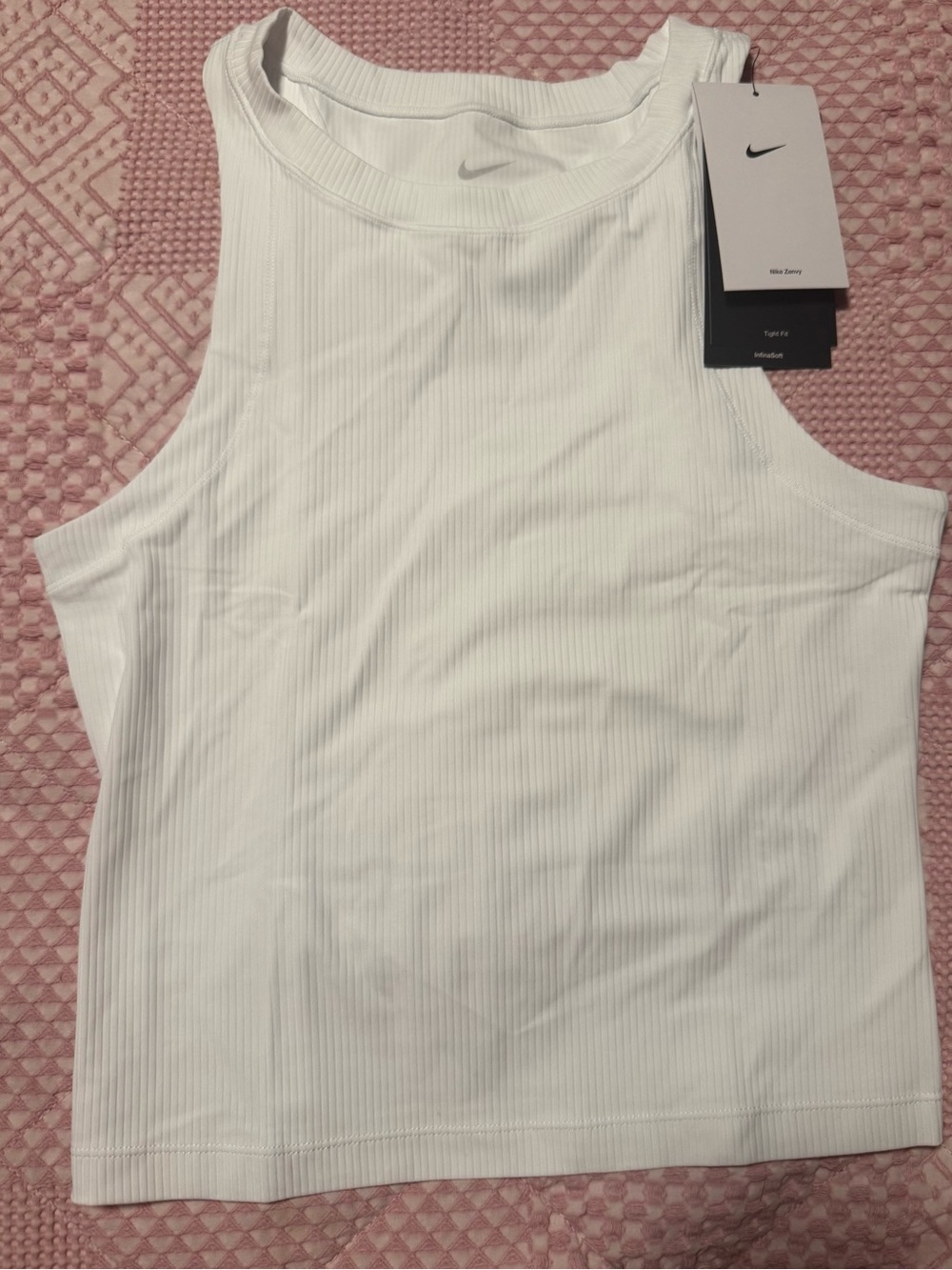 Nike Zenvy Women's Dri Fit White Tank Top Size Xs NWT